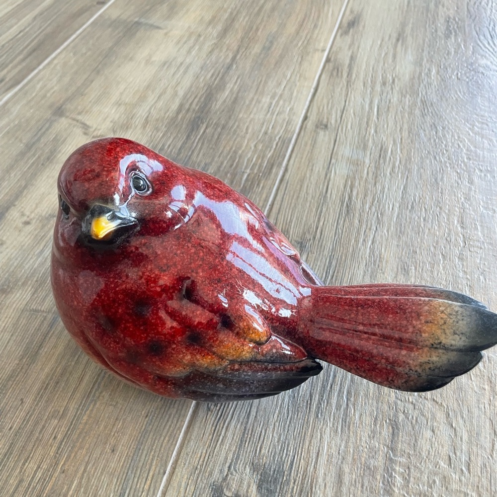 Special gift for anyone who loves birds Ceramic cardinal.